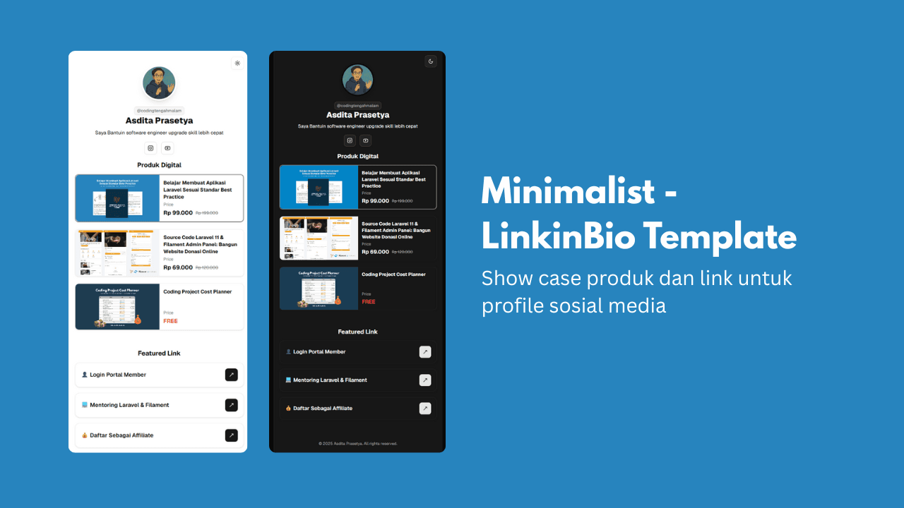 Minimalist - Link in Bio Template