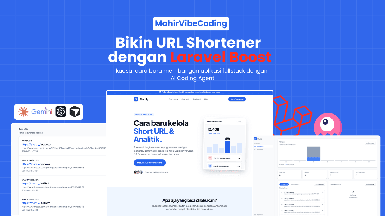 Mahir Vibe Coding - Bikin URL Shortener dengan Laravel Boost